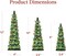 Set of 3 Ceramic Christmas Trees Pre-Lit Tabletop Décor with LED Lights